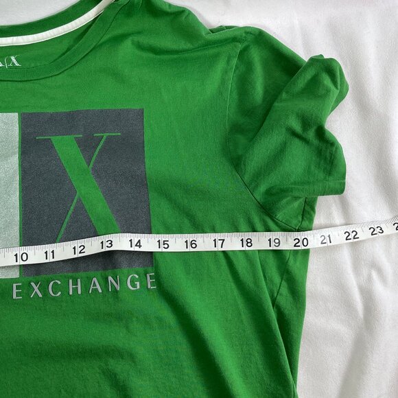 A/X Armani Exchange Men’s Size Large Slim Fit Green Short Sleeve Graphic Tee - Picture 6 of 6